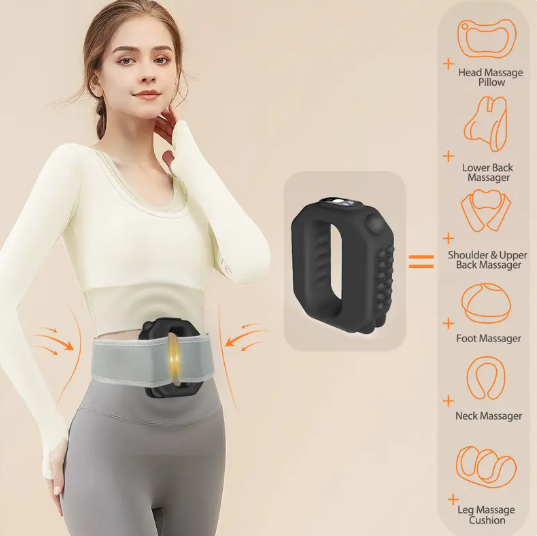 ADDWIN 2026 New Fascia Ring R10 Mini Muscle Recovery Fascia Device upgraded adjustable strap fits Up to 55in waist, Cordless Rechargeable, Designed for Waist & Back Muscle Recovery portable massager parents gift summervibes