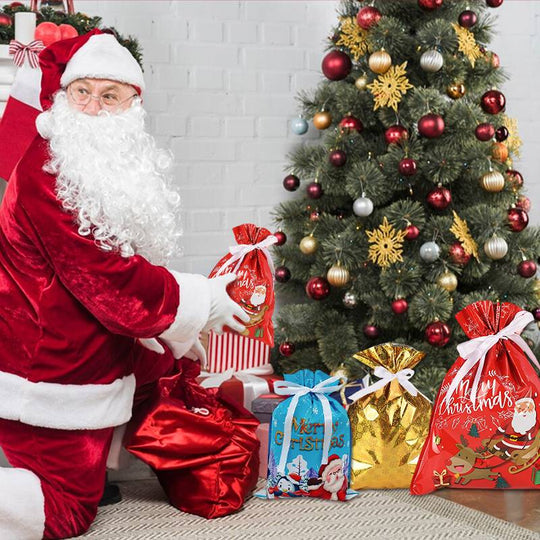 🔥🎅🎁Christmas Gift Bag With Drawstring