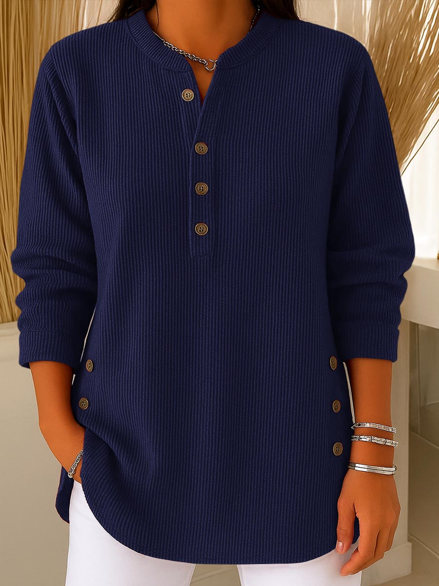 ⏰Last Day Sale 50% Off💃Women's Solid Color Crew Neck Long Sleeve Casual Loose Knit Pullover