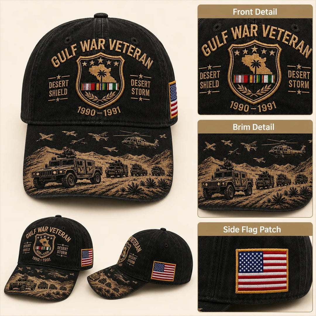 Gulf War Veteran Desert Shield & Desert Storm Commemorative Cap