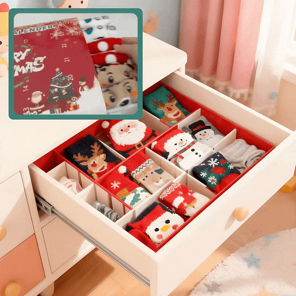 ⏰Vánoční limitovaný výprodej!!🎄PRODÁNO 20 000+! 🎁✨Vánoční odpočítávací ponožky Blindbox