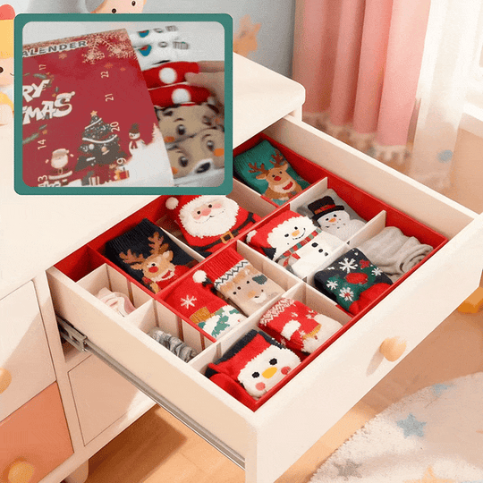 ⏰Vánoční limitovaný výprodej!!🎄PRODÁNO 20 000+! 🎁✨Vánoční odpočítávací ponožky Blindbox