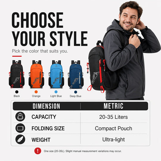 🏆 Last Week Special Price ! 🎒Foldable Waterproof Camping Backpack