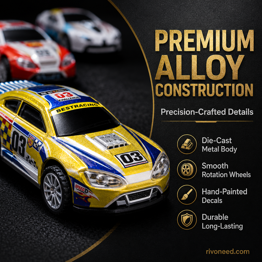 🎁48 Mini Pull-Back Cars with Built-In Garage Set