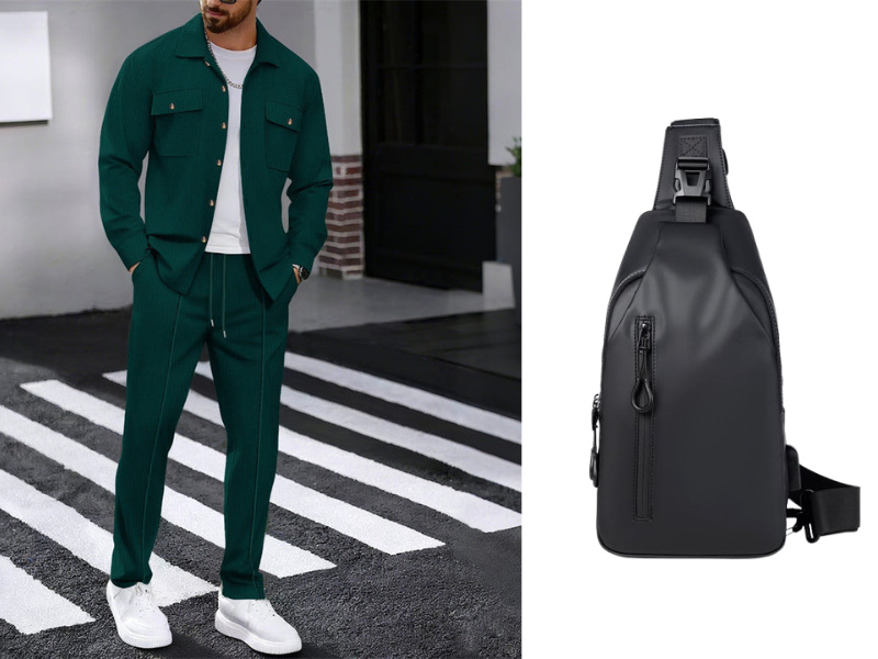 🔥 Men's Waffle Button-Up Jacket & Trousers Set – Breathable Waffle Knit, Relaxed Fit & Effortless Casual Style 👕👖