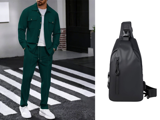 🔥 Men's Waffle Button-Up Jacket & Trousers Set – Breathable Waffle Knit, Relaxed Fit & Effortless Casual Style 👕👖