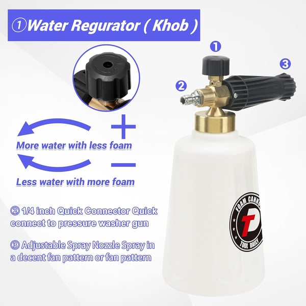 Multifunksjonsskum høyt trykk vannpistol