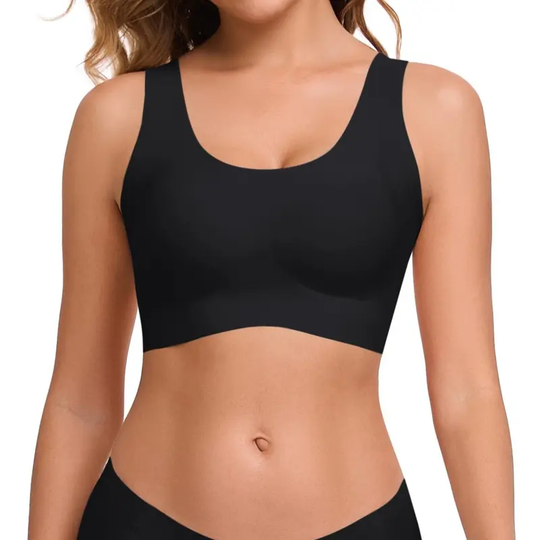 ubras Seamless Bras for Women Full Coverage Wireless Bralette Widen Straps Side Comfortable Breathable Smooth Pull On Bras Smart Size Fabric Stretchy Minimalist Basic Nude Lightweight Womenswear Soft Everyday Bra