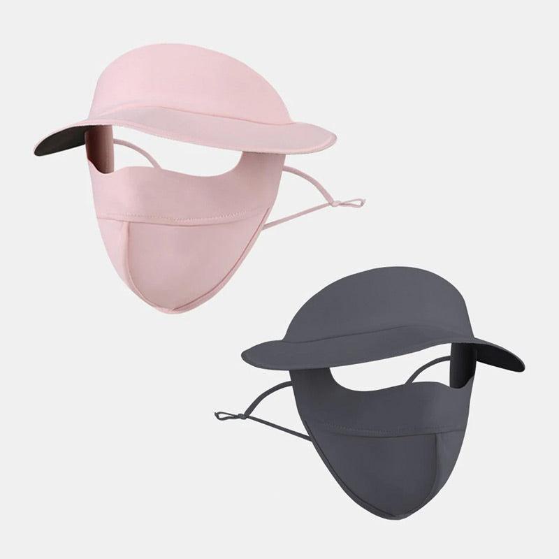🔥Cumpără 1 Primești 1 Gratuit🔥Pălărie de protecție solară din mătase mată pentru față întreagă