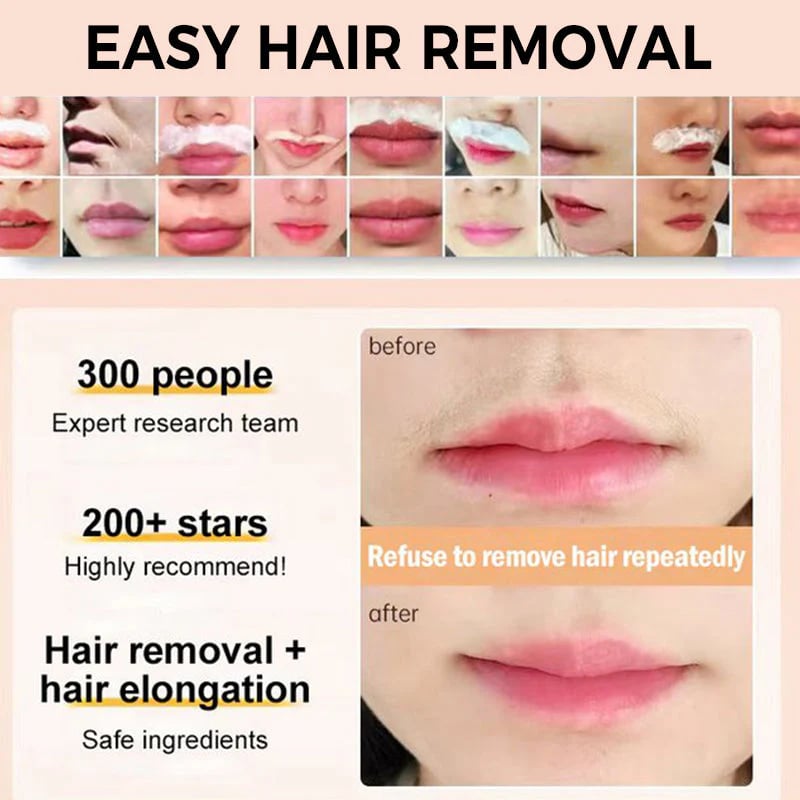 ❤️Finally!  Facial Hair Freedom: Gentle and Painless Facial Hair Removal Cream