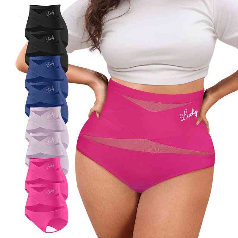 🥰Limited Sale 50% OFF💟Plus-Size High-Waist Cross Tummy Control Panties