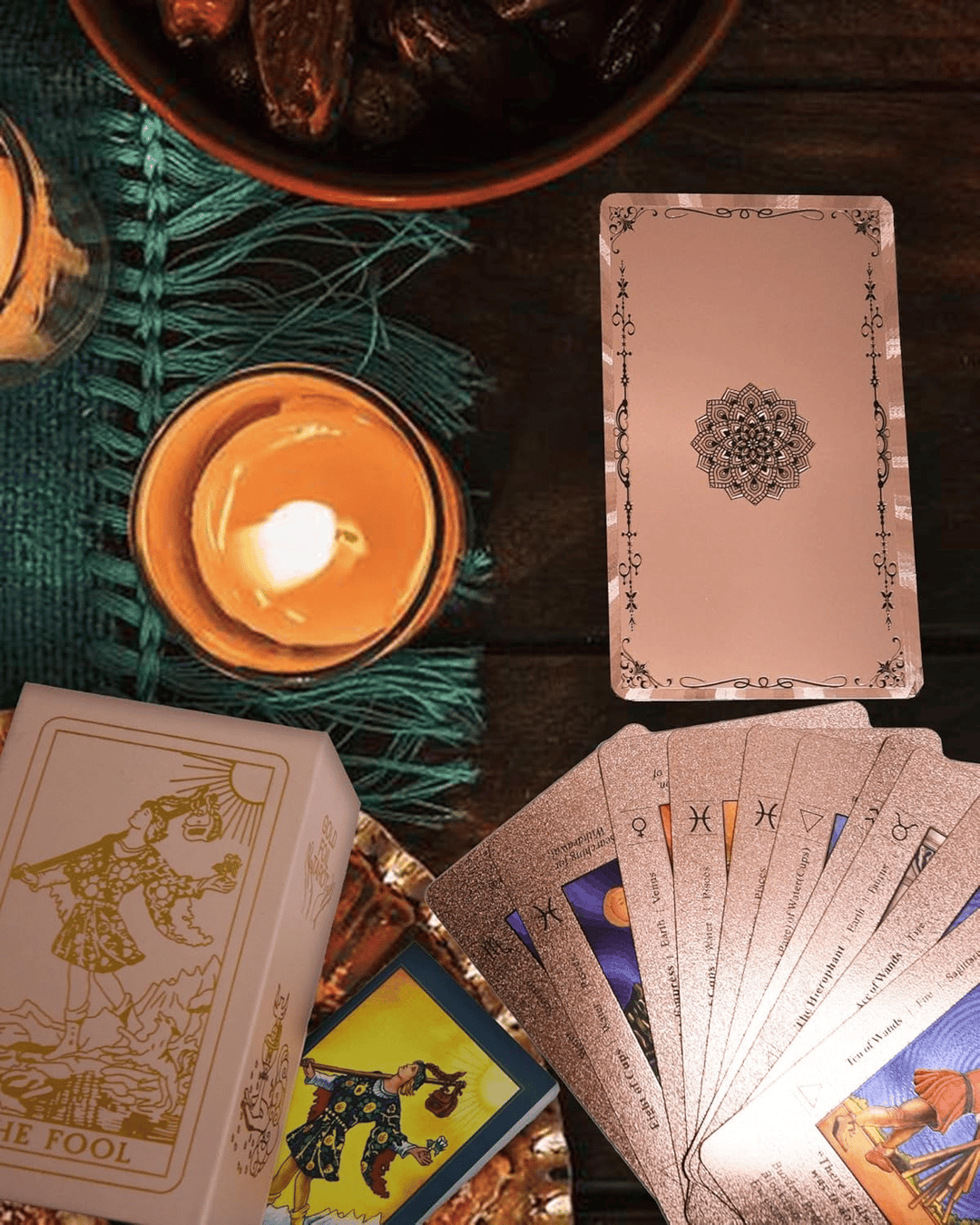 🔮40% OFF NOW! ✨ Witchy Cauldron Tarot Card Set – Rose Gold Accents, Complete Guide Book & Velvet Pouch 🎴📖