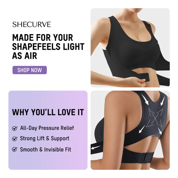 ⚡AlignLift Posture-Perfect Wireless Bra – All-Day Comfort, Breathable & Summer-Ready 💕