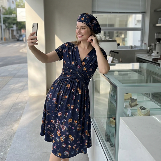 🌸LAST DAY SPECIAL PRICE!! 50% OFF🌸Women's V-Neck Floral Print Dress with Twist Waist