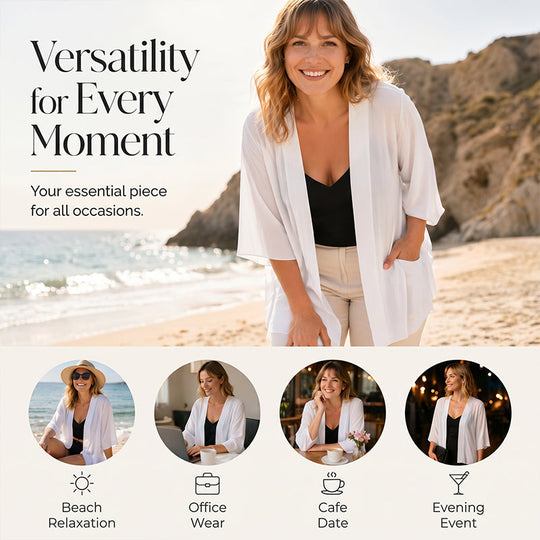 ⌛Limited-Time Offer-Women's Chiffon Open Front Cardigan Loose