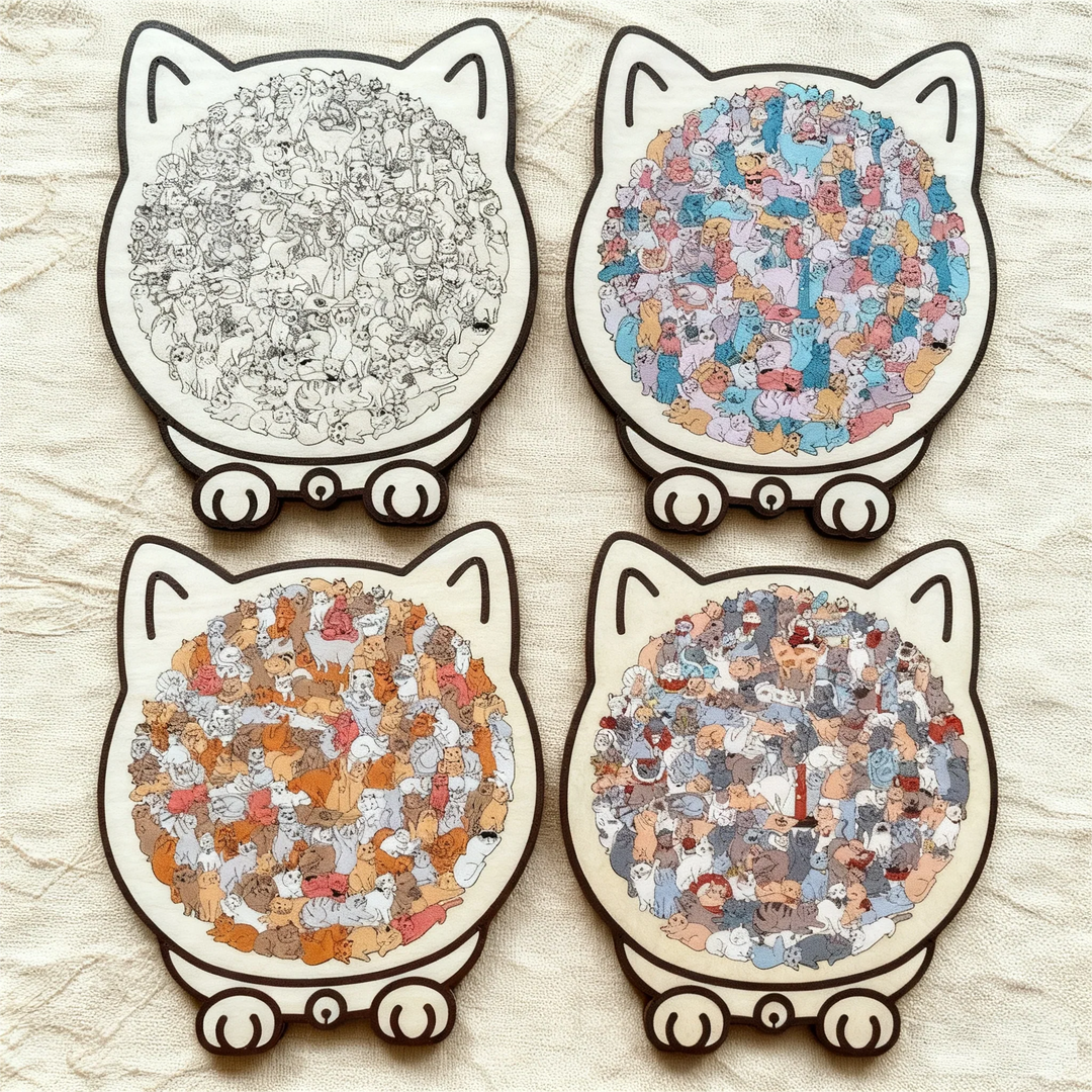 Puzzle en Bois De 135 Pièce en Forme De Chat Aux Couleurs Morandi,Unique en F-Orme d'animal,Puzzle Éducatif en Bois en Forme De - Jeux - Jouets Puzzle en Bois De 135 Pièce en Forme De Chat Aux Couleurs Morandi,Unique en F-Orme d'animal,Puzzle Éducatif en Bois en Forme De - Jeux - Jouets