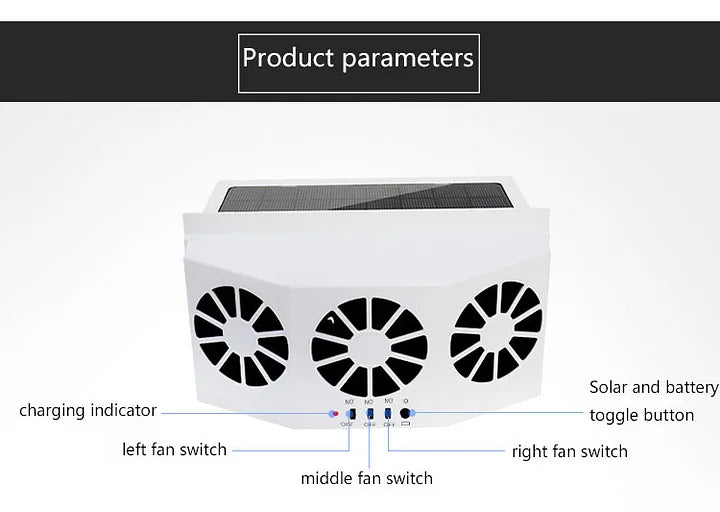 ✈️FREE SHIPPING✈️The New Solar Car Cooling Artifact [air circulation exhaust fan]