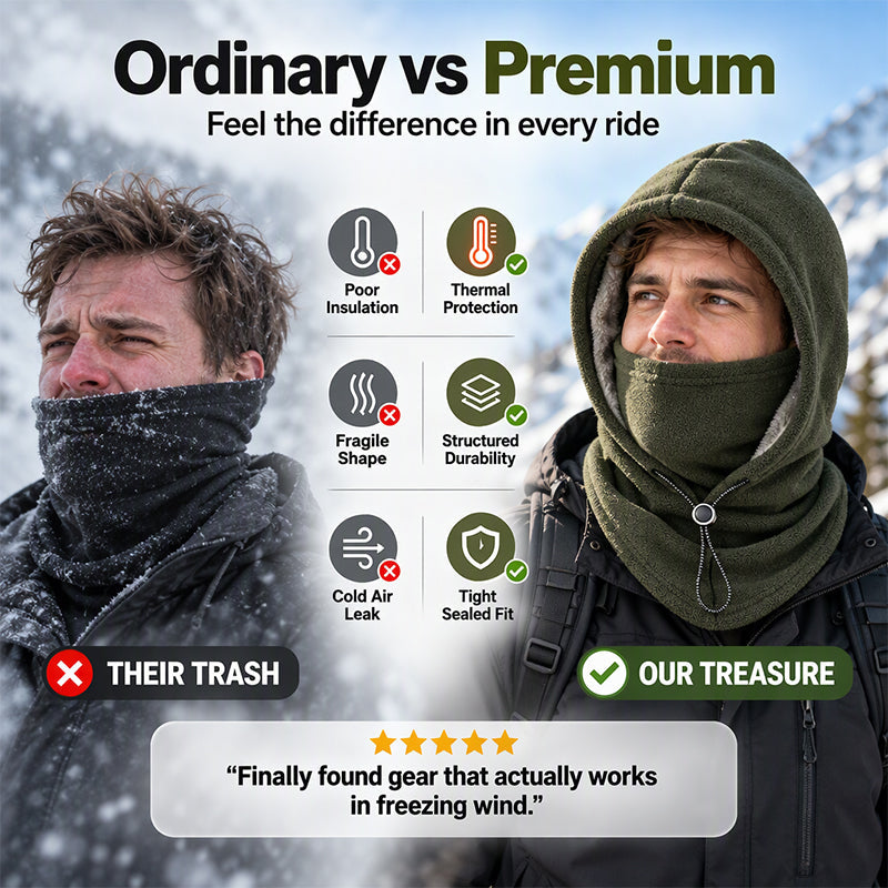 🖤 Black Friday Early Access: 70% OFF 🖤Warm Balaclava with Adjustable Drawstring – Face and Neck Protection