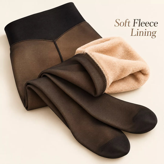 Viral One-Seam Shaping Fleece Leggings – High-Waisted Tummy Control & Warmth