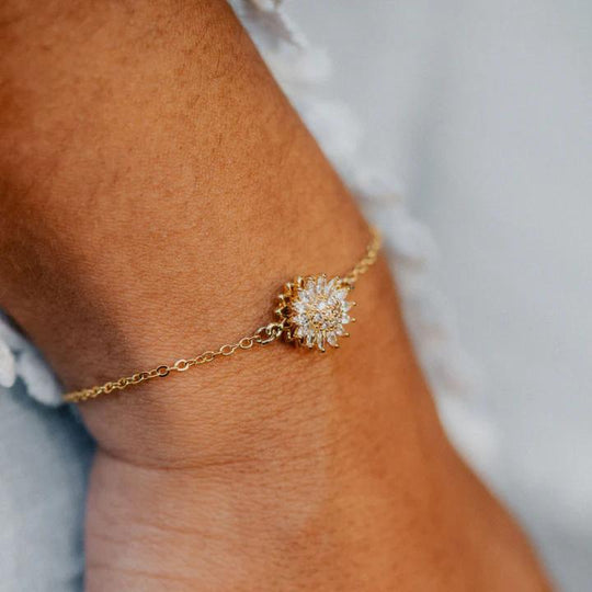 Brățară rotativă de floarea-soarelui cu cutie cadou – un accesoriu liniștitor și relaxant pentru cadou de Ziua Mamei, Cadouri de Ziua Îndrăgostiților, Cadouri de Ziua Galentinei, Cadouri de zi de naștere Bijuterii