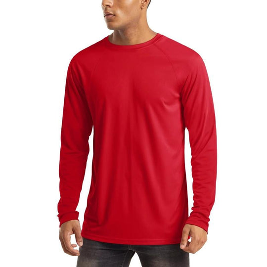🏆70K+ Sold⚡ Men’s UPF 50+ Long Sleeve Performance Shirt – Quick Dry, Lightweight & Breathable