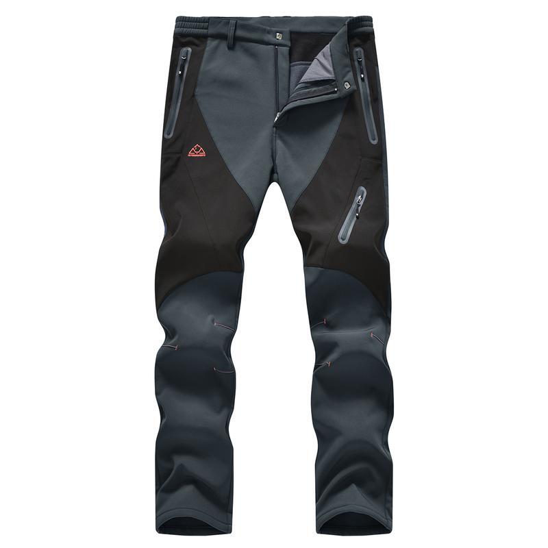 🏆LAST DAY SALE 50% OFF!!🔥Men's Waterproof Winter Trousers with Fleece Lining Cargo Pants
