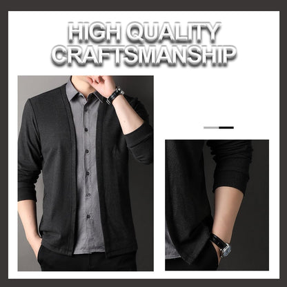 🔥50% OFF!✨Men's fake two-piece shirt collar knitted cardigan