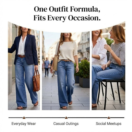 Women's Vintage High-Waist Wide-Leg Jeans