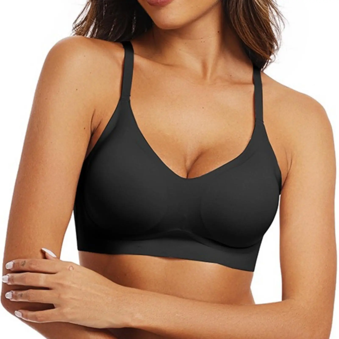 OEAK Womens Seamless Jelly Bra No Underwire Comfort Push Up Bras Buttery Soft Wireless Full Coverage Sport Everyday Bra