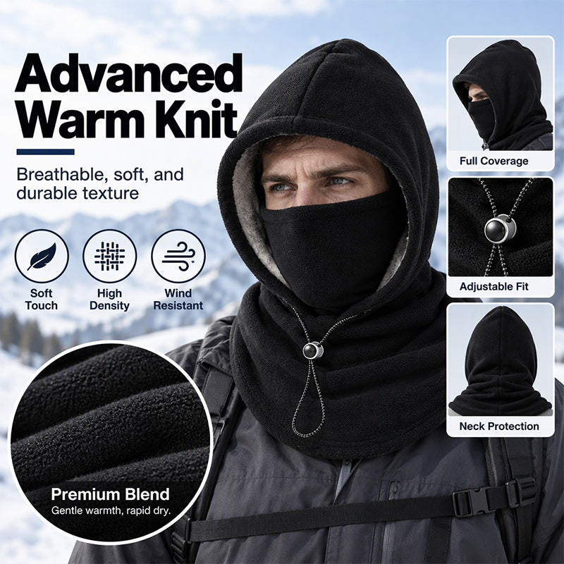 🖤 Black Friday Early Access: 70% OFF 🖤Warm Balaclava with Adjustable Drawstring – Face and Neck Protection