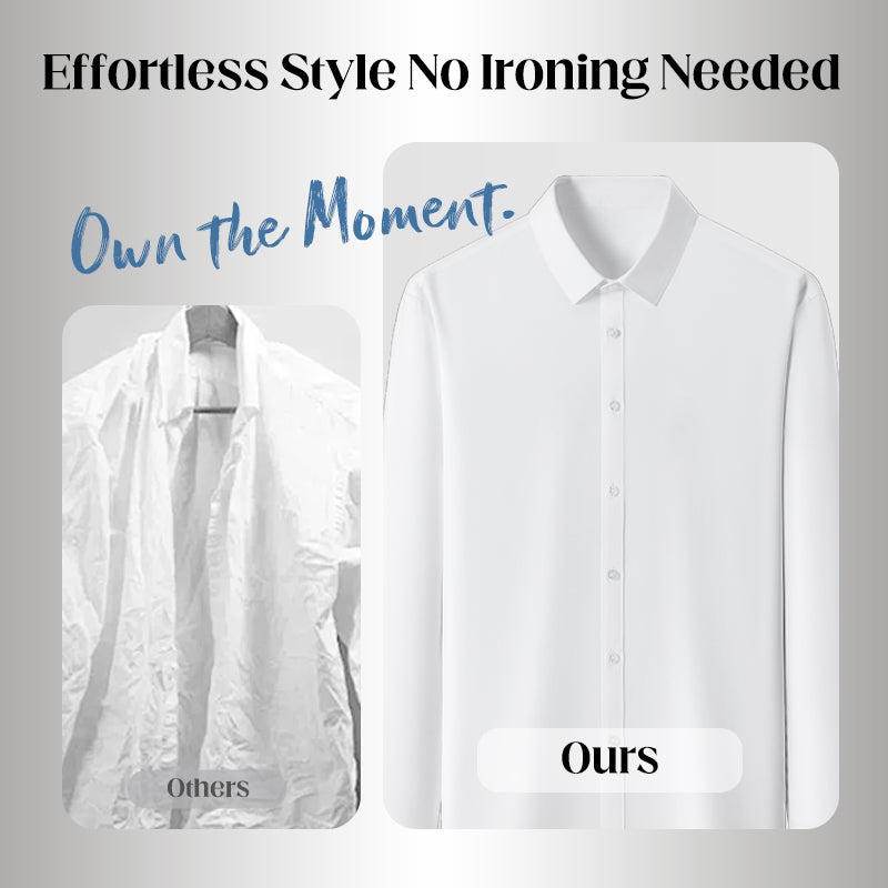 📢Hot Sale 50% OFF !!!⏰Men's Solid Color Lapel Long Sleeve Button-Down Shirts
