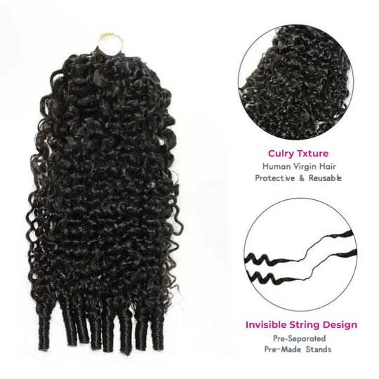 ISEE HAIR Human Hair Crochet Extensions Miracle Knots Pre-Separated 50g/Pack – Knotless Boho Braids, 4-5 Packs for Full Head, Multiple Curly & Wave Textures#HairTok #HairTutorial #HairStyles