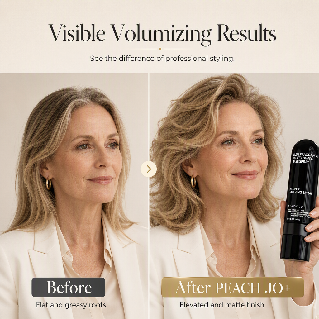🎉Limited Time💥Recommended by Hairstylists! 🔥Shape in 3 Seconds! Easily Create Fluffy & Elegant Hairstyles! 👩 Peach-scented volumizing & setting spray