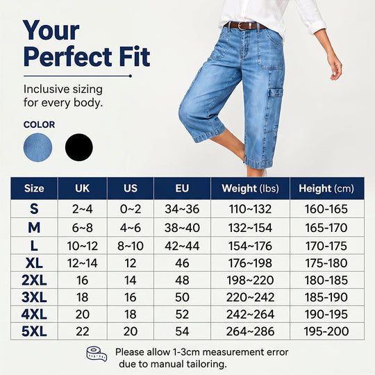 ⏳Time-Limited Special⏰Women's Casual Stretchy Cropped Denim Pants
