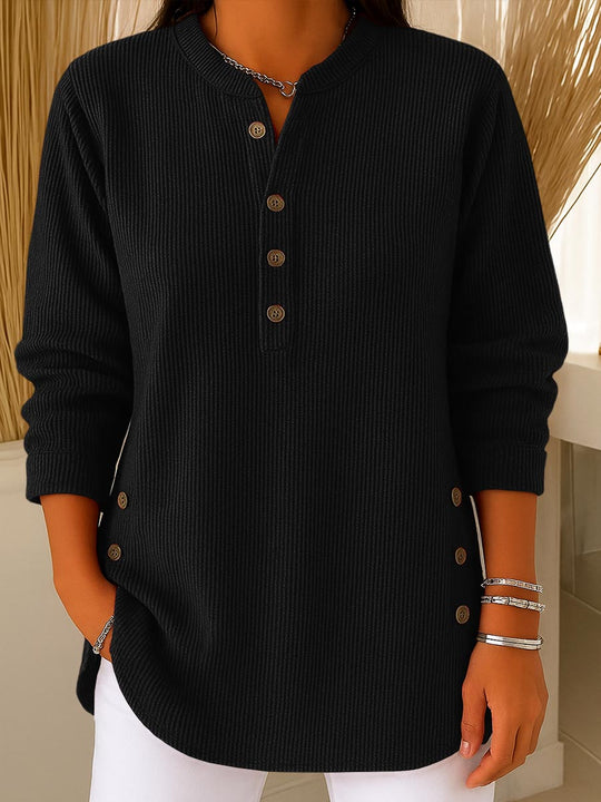 ⏰Last Day Sale 50% Off💃Women's Solid Color Crew Neck Long Sleeve Casual Loose Knit Pullover