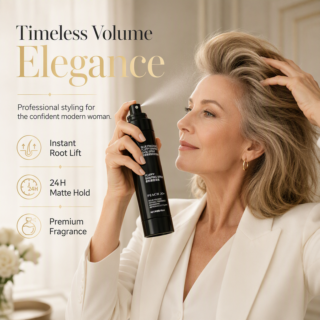 🎉Limited Time💥Recommended by Hairstylists! 🔥Shape in 3 Seconds! Easily Create Fluffy & Elegant Hairstyles! 👩 Peach-scented volumizing & setting spray