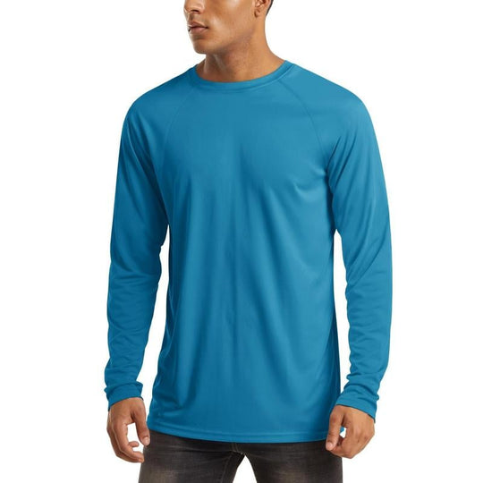 🏆70K+ Sold⚡ Men’s UPF 50+ Long Sleeve Performance Shirt – Quick Dry, Lightweight & Breathable