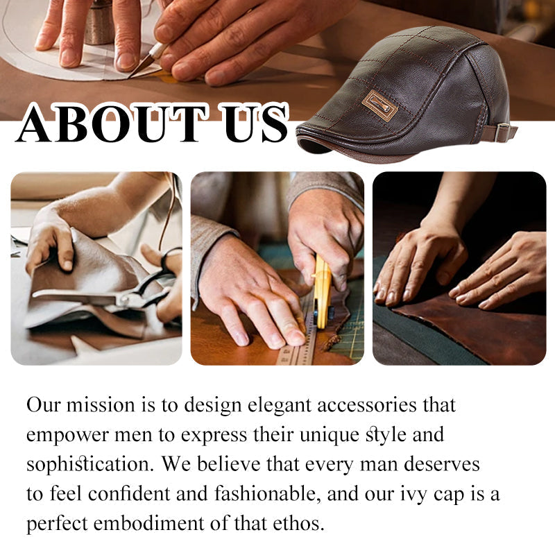 🔥Gi de eldre en varm vinter🍃Plysjberet i skinn