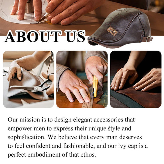 🔥Gi de eldre en varm vinter🍃Plysjberet i skinn