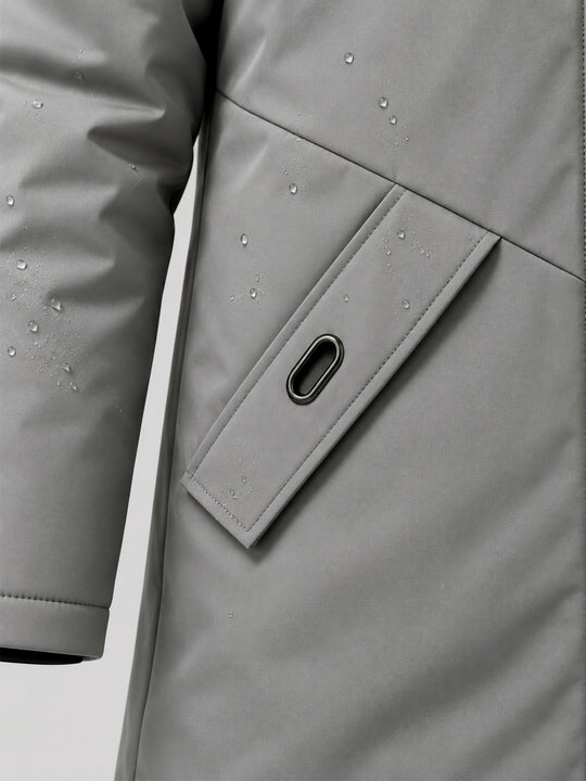 ✨Men's Windproof Hooded Thermal Mid-Length Parka Jacket