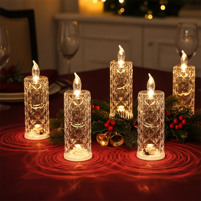 🎁LED Crystal Candle Lights- Romantic Tabletop Night Lights