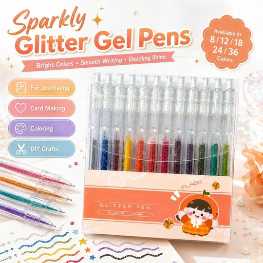 ✨80K+ SOLD!🎁Glitter Gel Pen Set – Smooth Writing 🎨
