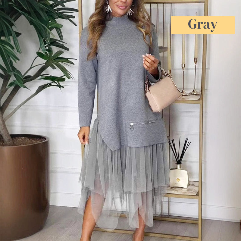 🎉Black Friday Sale:50% OFF🖤 Women's Long Sleeve Top & Tulle Skirt Two-Piece Set