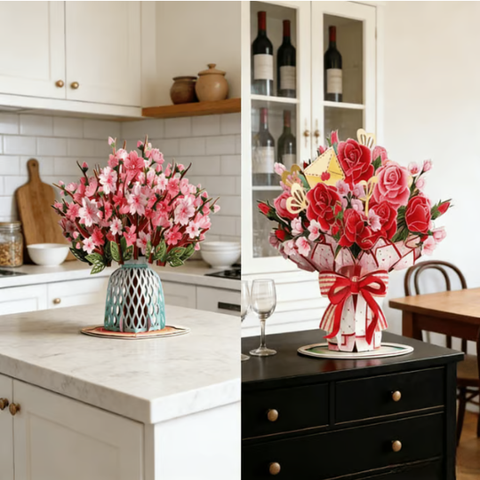 85 000+ SÅLDA! Forever-Blooming 3D Blomma Pop-Up Kort – Personligt Kärleksmeddelande & Evig Blomning