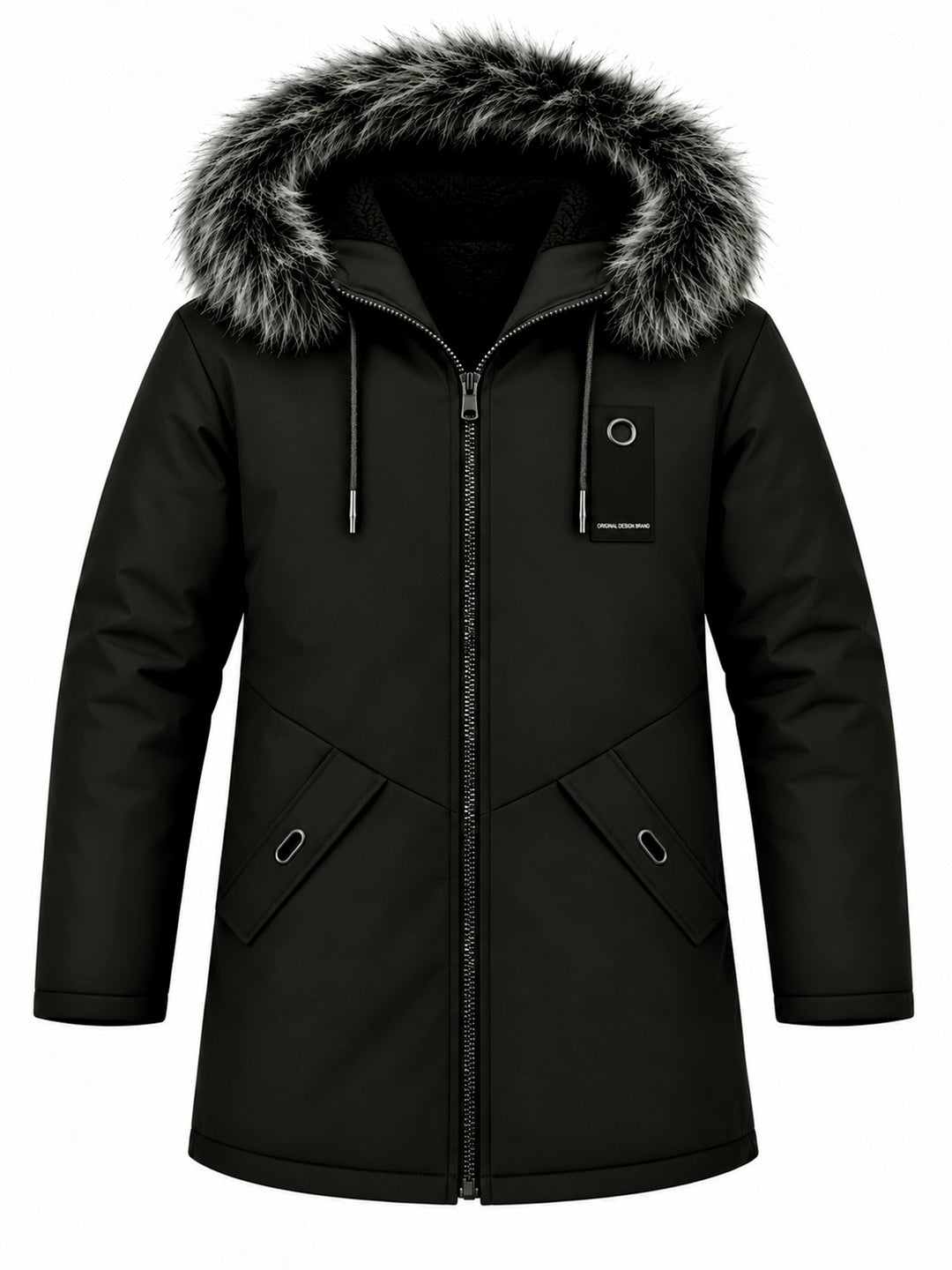 ✨Men's Windproof Hooded Thermal Mid-Length Parka Jacket