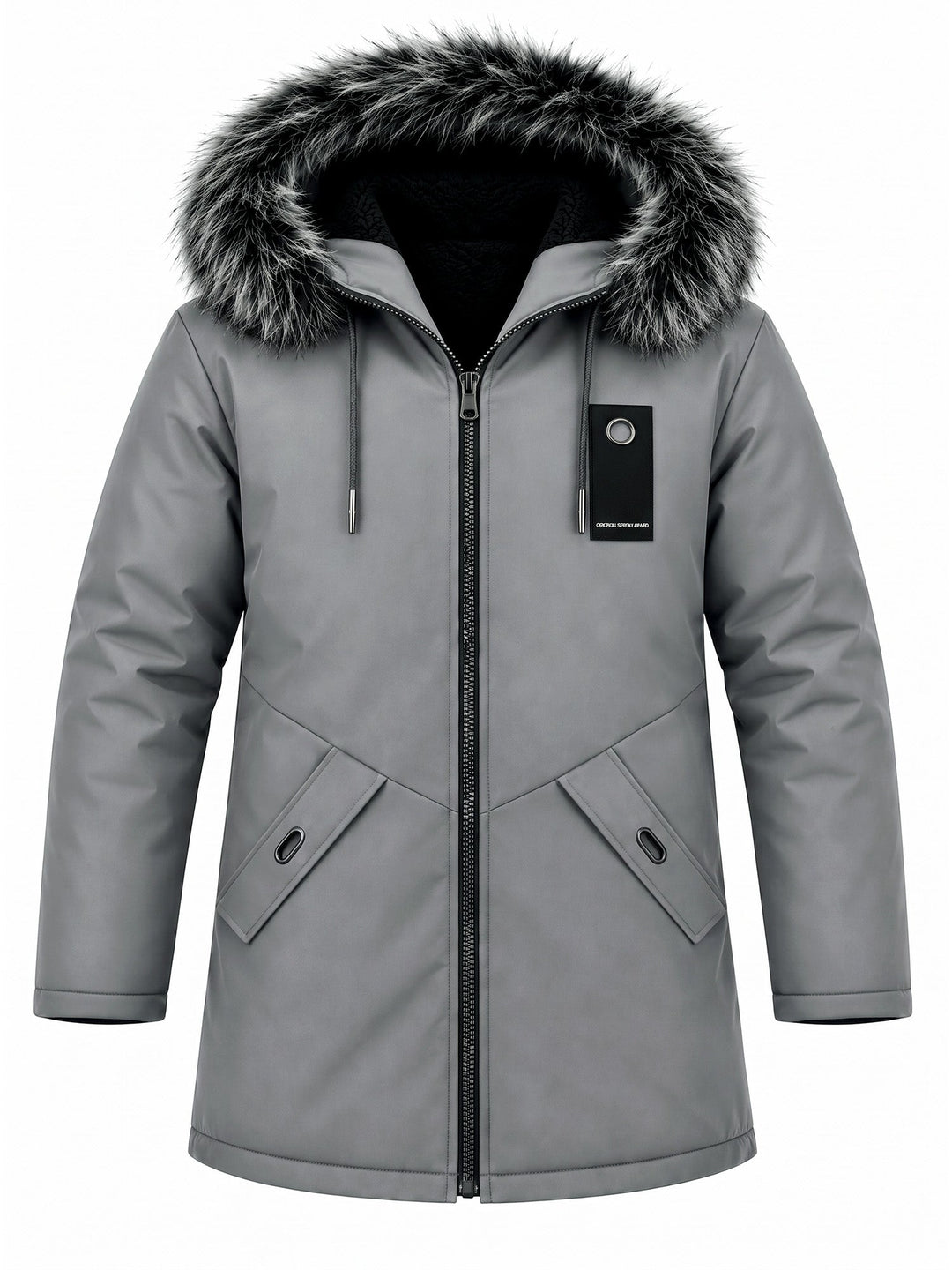 ✨Men's Windproof Hooded Thermal Mid-Length Parka Jacket