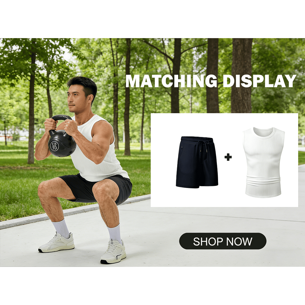 Men's  Wide Strap Ribbed Tank Top