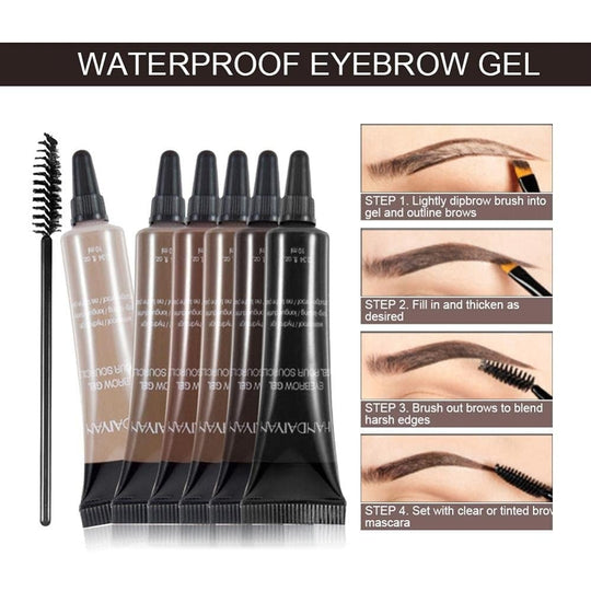 💕 Last Day Buy 1 Get 1 Free 💕Long-lasting Waterproof Smudge-proof Liquid Eyebrow Gel/Tint(With Free Brush)