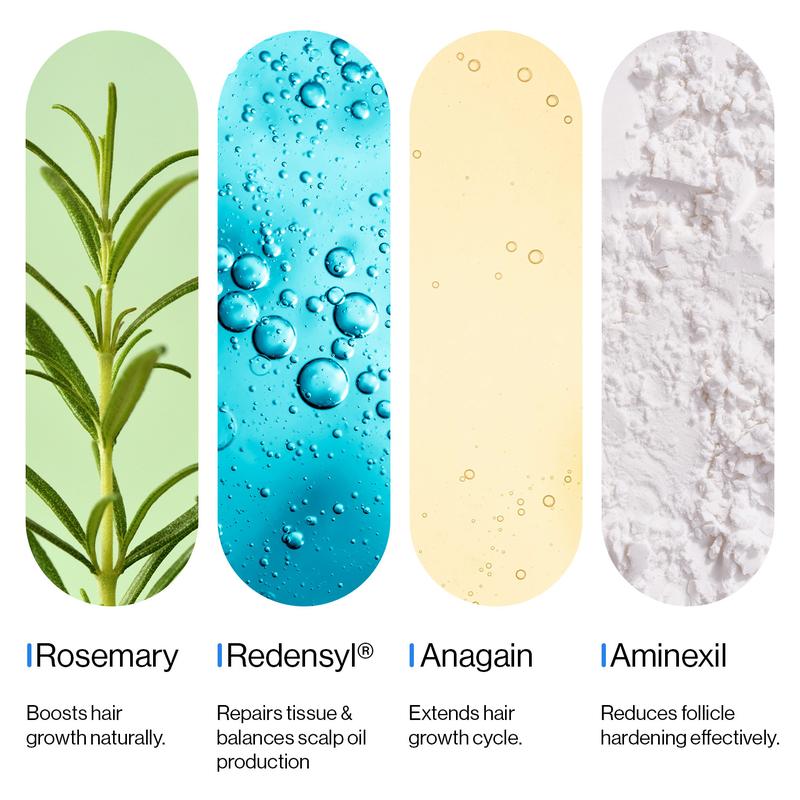 Be Bodywise Advanced roll-on serum za rast kose | 3% ružmarin | 2% amineksil | 3% redensy l 2% anagain | precizni aplikator za vlasište | paraben & Bez sulfata | Ne masti i ne ostavlja nered