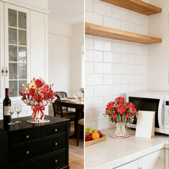 85 000+ SÅLDA! Forever-Blooming 3D Blomma Pop-Up Kort – Personligt Kärleksmeddelande & Evig Blomning